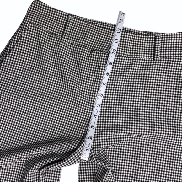 Joie High Rise Women's Pants Black White Gingham Plaid Career Ankle Crop size 10 - Picture 16 of 16